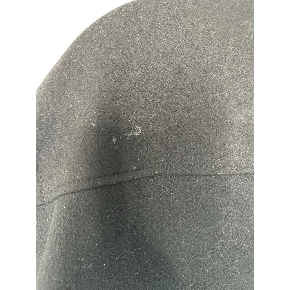 J.Crew Men's Black Wool Thinsulate Work University Overcoat Trench Coat Size‎ XL